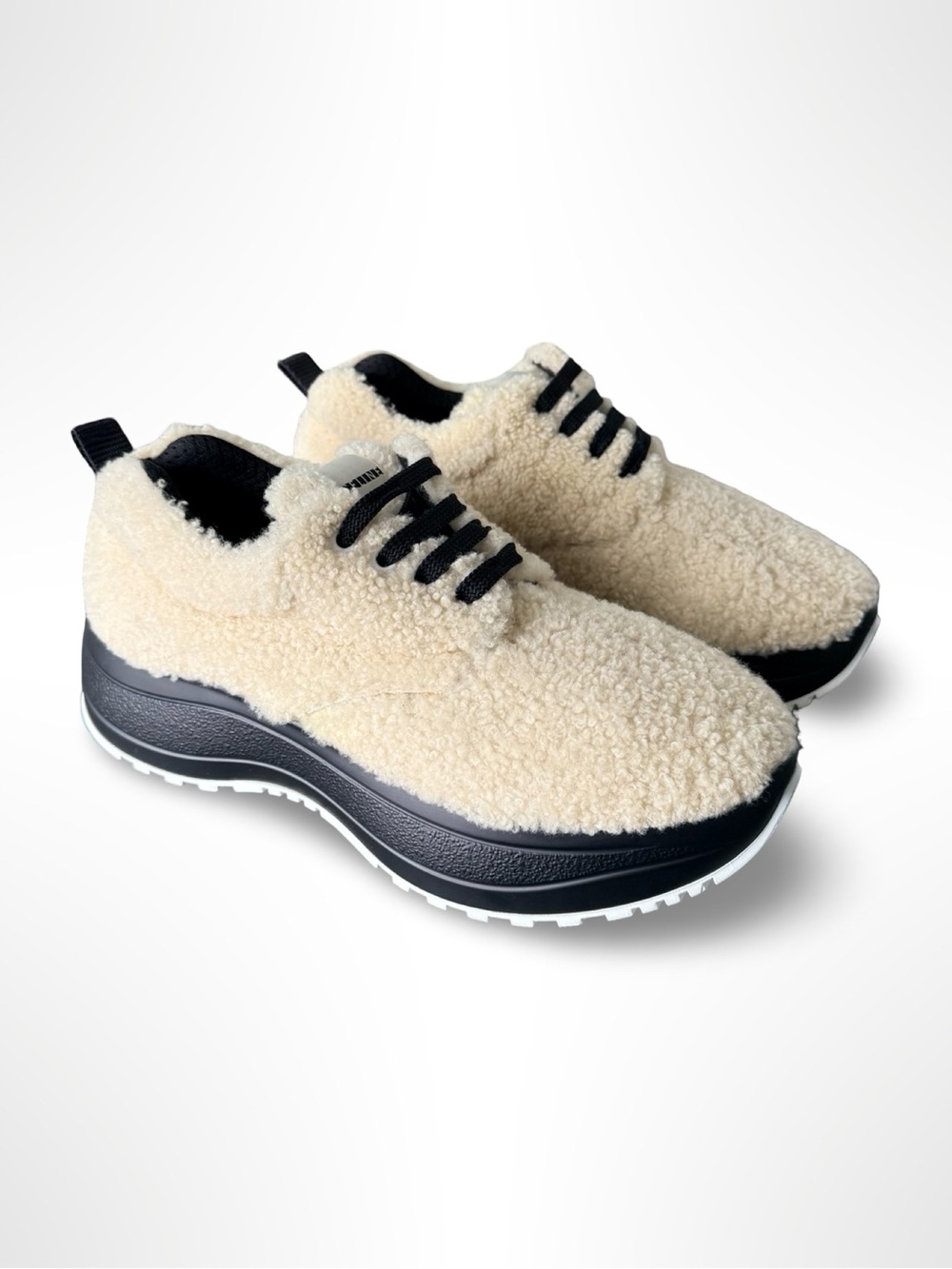 Celine Phoebe Philo Delivery Shearling Platform Sneakers EU 39 - Picture 2 of 8